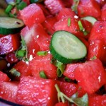Watermelon Salad With Feta Cheese & Mint