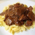 Baked Beef Tips and Noodle