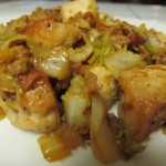 Chicken with bacon and cabbage