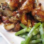 Chicken Thighs with Green Beans and Red Potatoes.