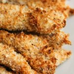 Skinny Baked Chicken Fingers with Honey Mustard Sauce