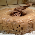 Chocolate Pound Cake with Caramel Frosting