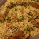 Grilled Chicken Breast with Creamy Red Pepper Sauce