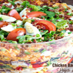 This CHICKEN BACON RANCH LAYER SALAD looks amazing!!