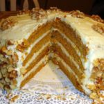 Four Layer Pumpkin Cake with Cream Cheese Frosting
