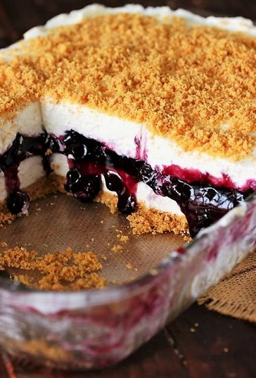 NO-BAKE BLUEBERRY – Best Cooking recipes In the world