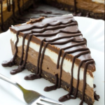 Layered Chocolate Cheesecake with Oreo Crust