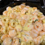 Cheesy Shrimp Tortellini Alfredo Skillet Recipe