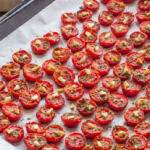 Baked candied cherry tomatoes