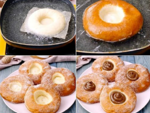 Donuts with hazelnut cream