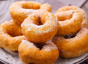 Chocolate-filled doughnuts