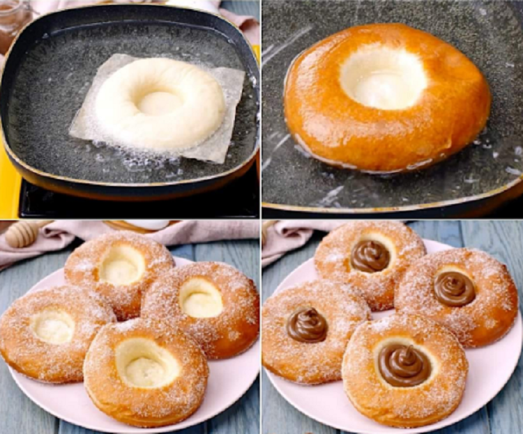 Donuts with hazelnut cream