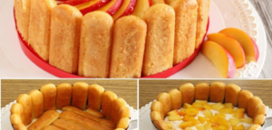 Charlotte with peaches