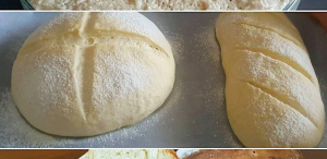 Homemade crusty bread