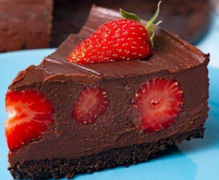 Strawberry Chocolate Mousse Cheesecake
