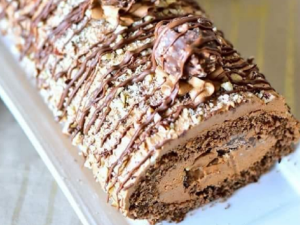 Nutella roll cake