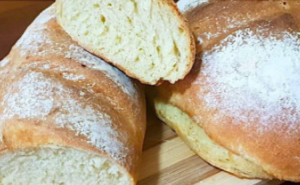 Homemade crusty bread