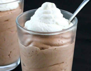 Easy nutella mousse dessert