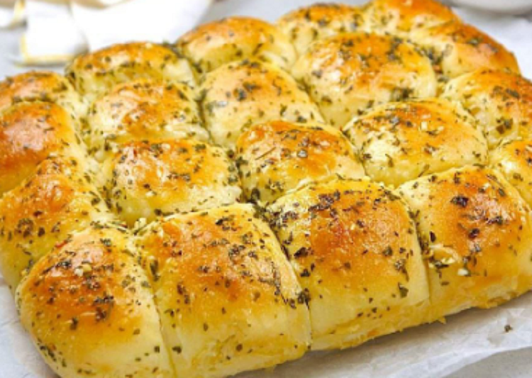 Homemade garlic bread rolls