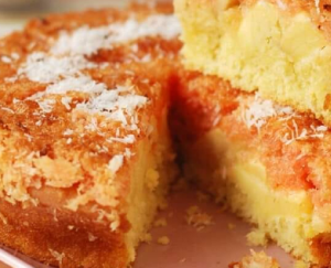 Apple and coconut cake