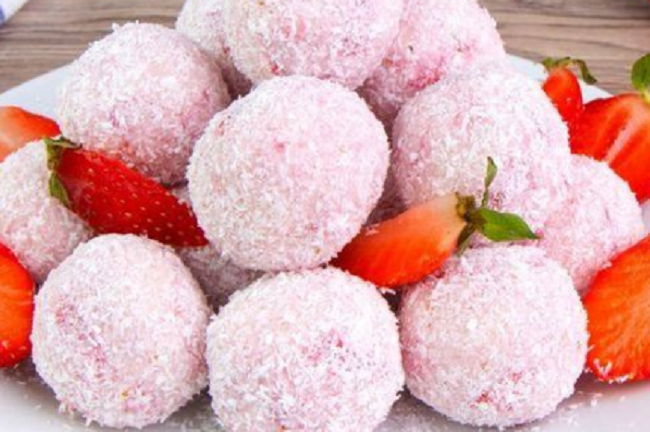 Strawberry Coconut Truffles