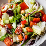 Easy Greek Salad with Lettuce