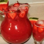Summery strawberry punch with melon
