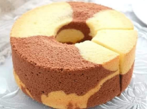 Marbled sponge cake