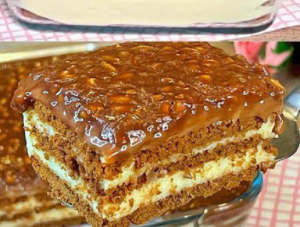 No-bake biscuit cake