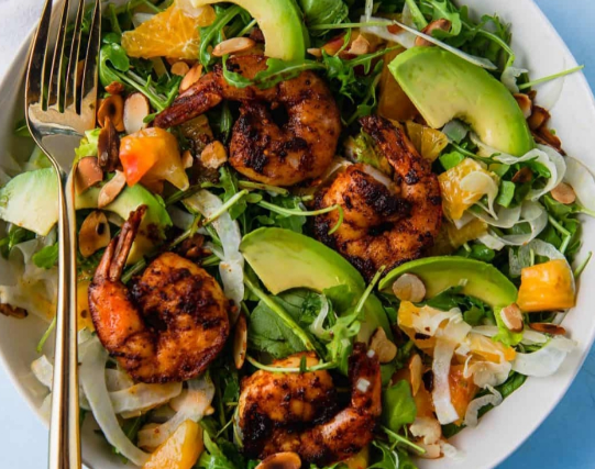 Grilled Shrimp Salad with Citrus and Fennel