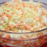 Super rich white cabbage and carrot salad