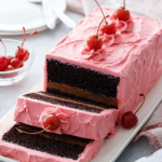 Chocolate and maraschino layer cake