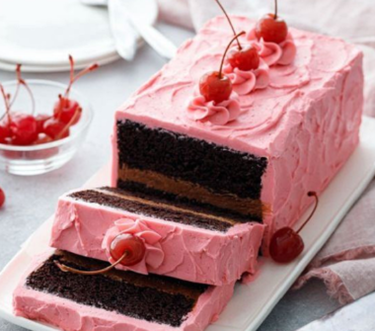 Chocolate and maraschino layer cake