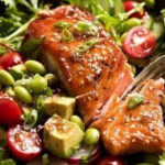 Salmon Salad with Asian Ginger Sesame Dressing