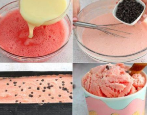 Watermelon ice cream