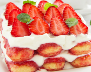 Strawberry tiramisu