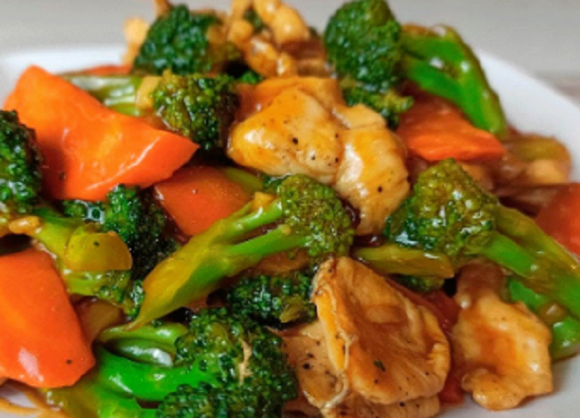 CHICKEN STRIPS WITH VEGETABLES