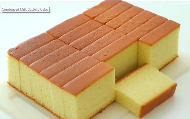 Condensed Milk Castella Cake