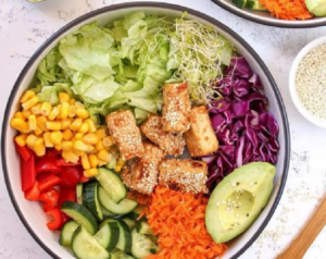 Sesame Crusted Tofu Nourish Bowl