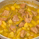 Stew with potatoes and peas