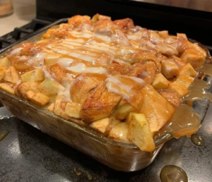 CARAMEL APPLE CINNAMON ROLL LASAGNA