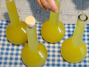 Homemade limoncello