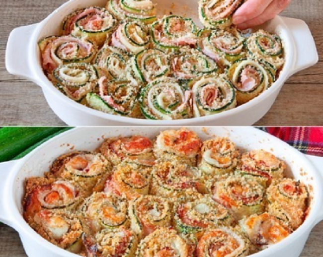 Courgette rolls