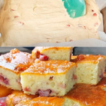 Ricotta and strawberry squares