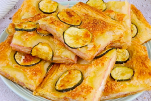 Puff pastry with courgettes