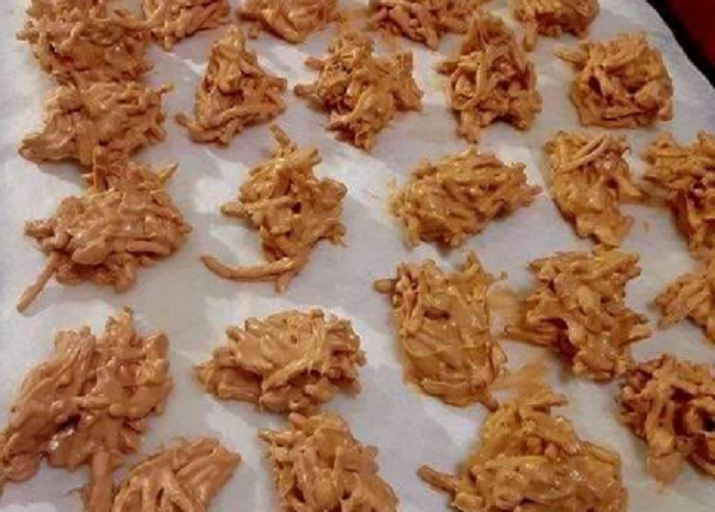 No Bake Peanut Butter Haystacks