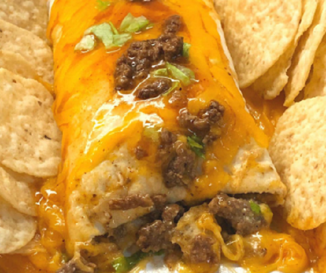 Beef and Cheese Mexican Sanchiladas