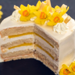 White chocolate and pineapple cake