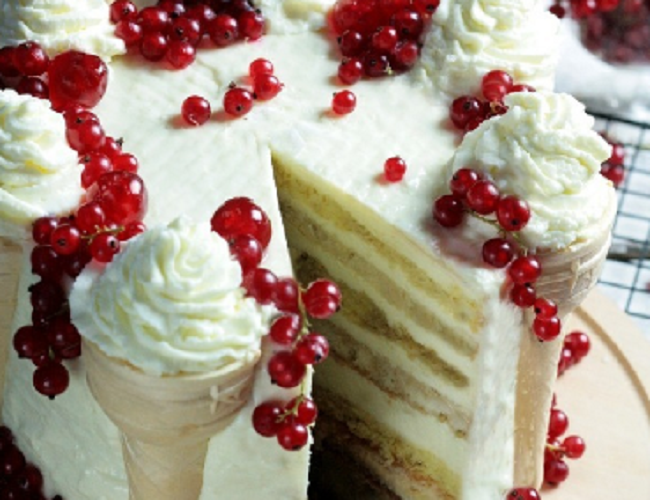 CAKE WITH ICE CREAM