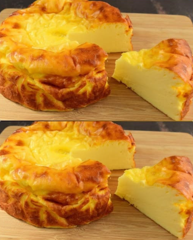 Yogurt Cake with 3 Ingredients: Simple recipe without sugar, very healthy, and only 140 calories